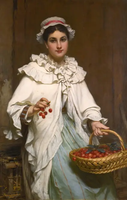 La cueilleuse de cerises by Pierre Louis Bouchard